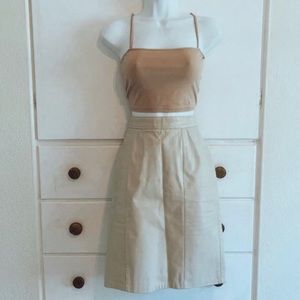 Vintage leather Midi Pencil Skirt